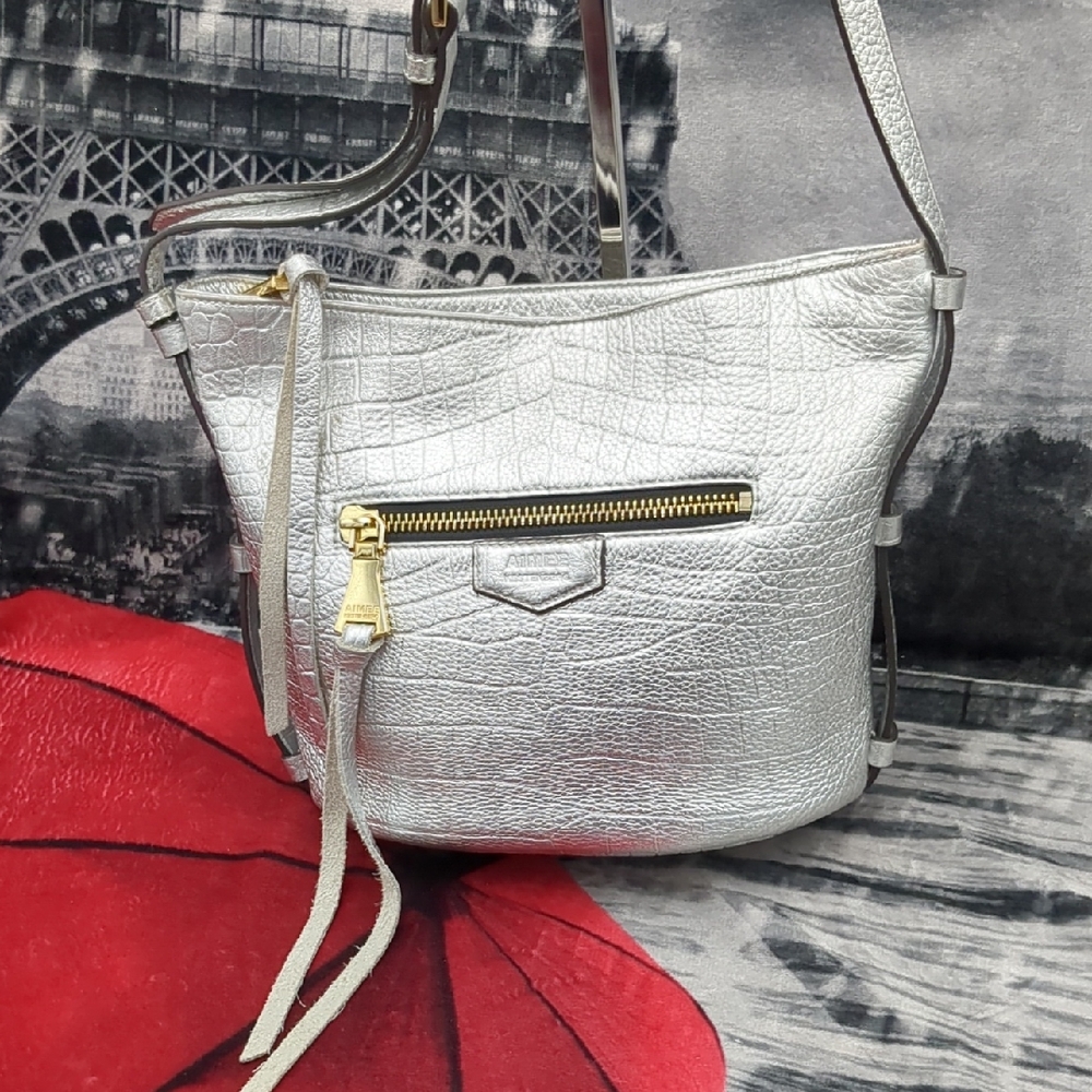 Aimee Kessenberg Silver Crossbody Bag